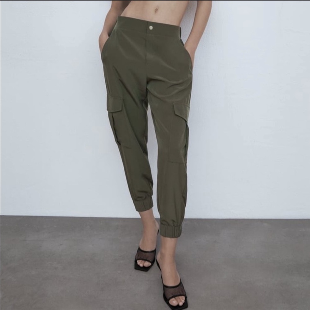 Zara Green Cargo Pants